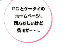 飲食店、オーナー様の悩み⑤：PCとケータイのホームページ、両方欲しい！